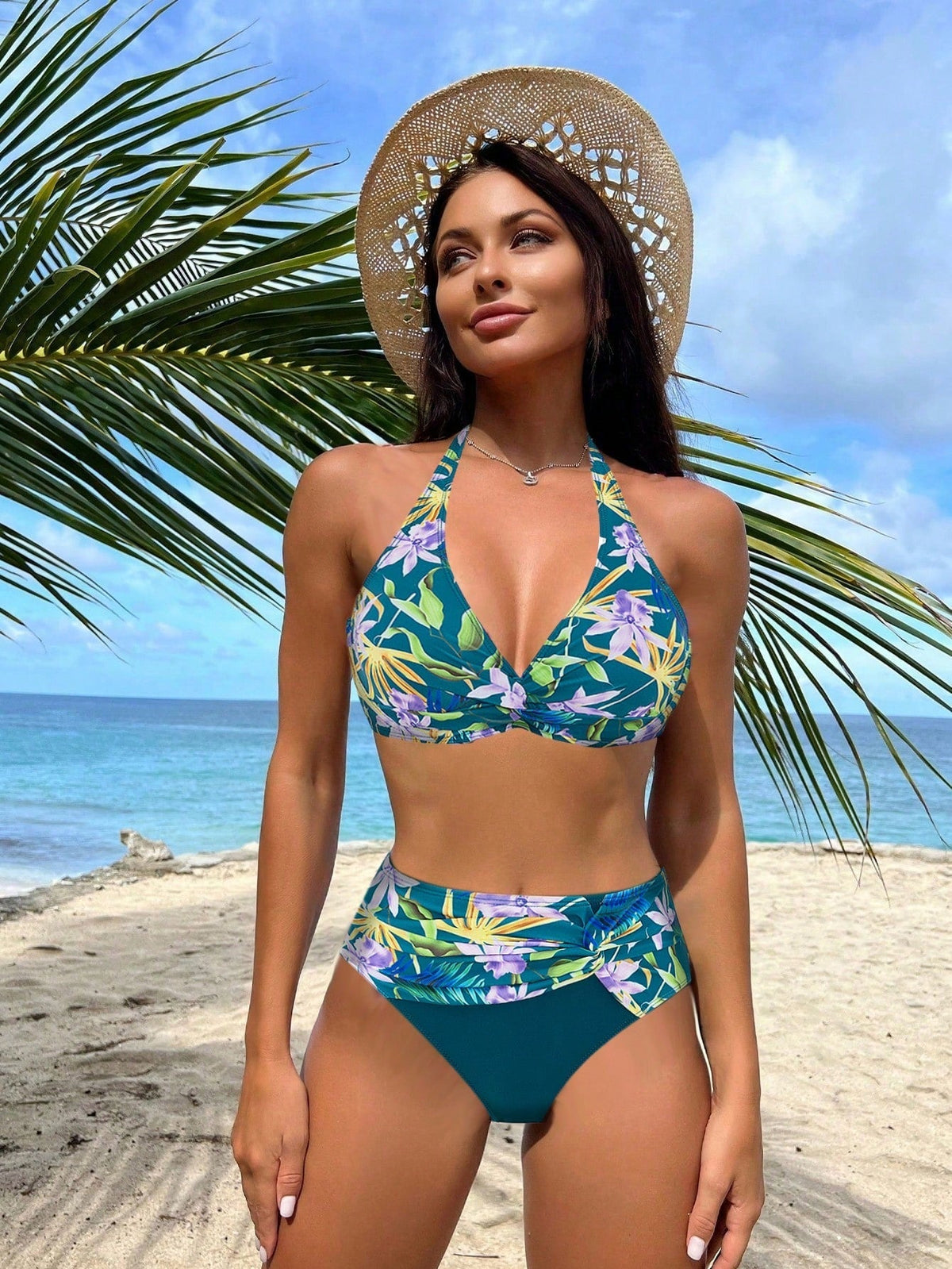 Biquíni Feminino Estampa Floral Tropical