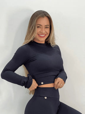 Conjunto Fitness Manga Longa diversas cores