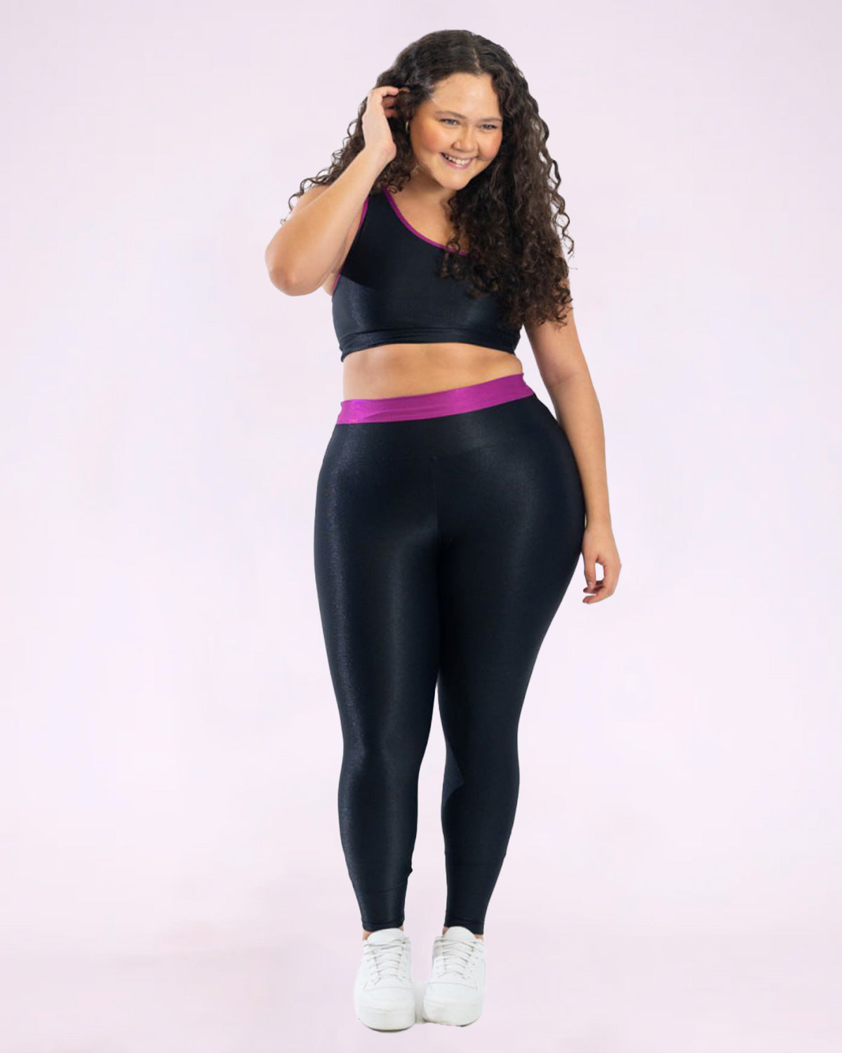 Conjunto Fitness Curve Plus Size Bicolor